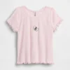 Τ-shirt με κεντήματα και ραβδωτό ύφασμα για βρέφη & νήπια