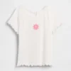 Τ-shirt με κεντήματα και ραβδωτό ύφασμα για βρέφη & νήπια