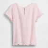 Τ-shirt με κεντήματα και ραβδωτό ύφασμα για βρέφη & νήπια