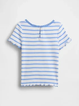 Τ-shirt με κεντήματα και ραβδωτό ύφασμα για βρέφη & νήπια
