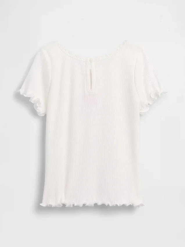 Τ-shirt με κεντήματα και ραβδωτό ύφασμα για βρέφη & νήπια