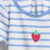 Τ-shirt με κεντήματα και ραβδωτό ύφασμα για βρέφη & νήπια