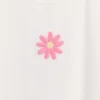 Τ-shirt με κεντήματα και ραβδωτό ύφασμα για βρέφη & νήπια