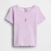 T-shirt με κροσέ για βρέφη & νήπια με κεντημένο παγωτό