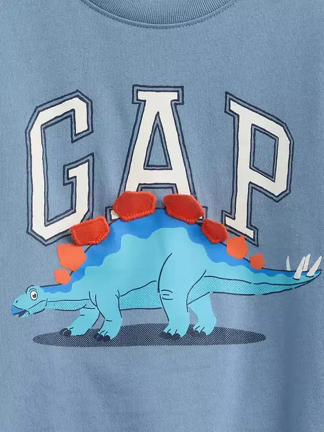 T-shirt με λογότυπο δεινοσαύρου για βρέφη & νήπια