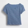 T-shirt με πλεκτό ύφασμα Pointelle για βρέφη & νήπια