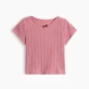T-shirt με πλεκτό ύφασμα Pointelle για βρέφη & νήπια