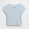 T-shirt με πλεκτό ύφασμα Pointelle για βρέφη & νήπια