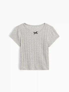 T-shirt με πλεκτό ύφασμα Pointelle για βρέφη & νήπια