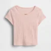 T-shirt με πλεκτό ύφασμα Pointelle για βρέφη & νήπια