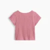 T-shirt με πλεκτό ύφασμα Pointelle για βρέφη & νήπια