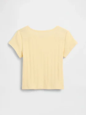 T-shirt με πλεκτό ύφασμα Pointelle για βρέφη & νήπια