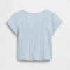 T-shirt με πλεκτό ύφασμα Pointelle για βρέφη & νήπια
