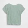 T-shirt με πλεκτό ύφασμα Pointelle για βρέφη & νήπια