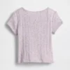 T-shirt με πλεκτό ύφασμα Pointelle για βρέφη & νήπια