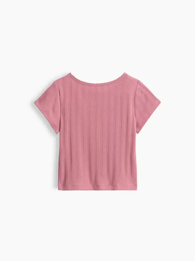 T-shirt με πλεκτό ύφασμα Pointelle για βρέφη & νήπια