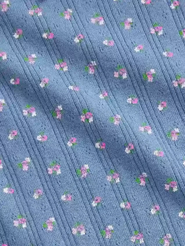 T-shirt με πλεκτό ύφασμα Pointelle για βρέφη & νήπια