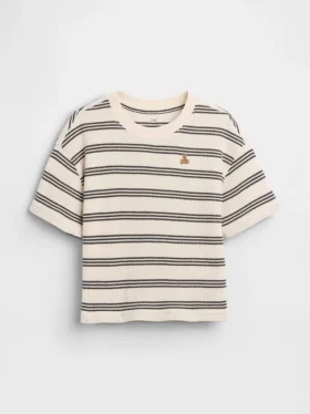 T-shirt με πλέξη «waffle» για βρέφη & νήπια