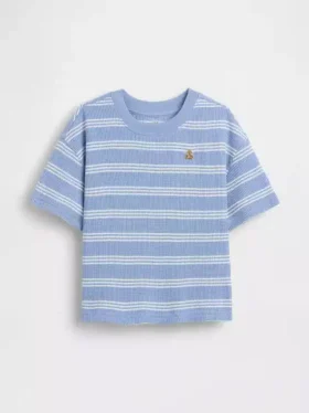 T-shirt με πλέξη «waffle» για βρέφη & νήπια