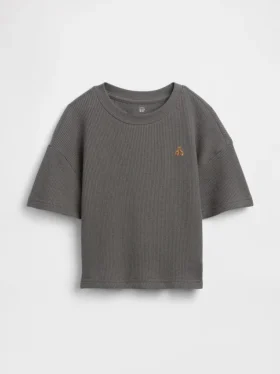 T-shirt με πλέξη «waffle» για βρέφη & νήπια