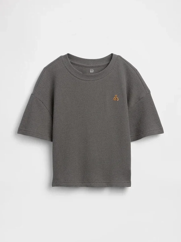 T-shirt με πλέξη «waffle» για βρέφη & νήπια