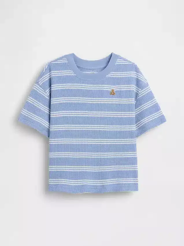 T-shirt με πλέξη «waffle» για βρέφη & νήπια