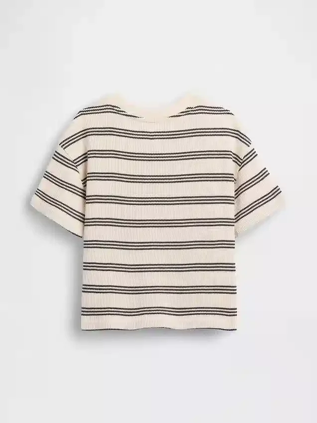 T-shirt με πλέξη «waffle» για βρέφη & νήπια