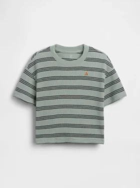 T-shirt με πλέξη «waffle» για βρέφη & νήπια