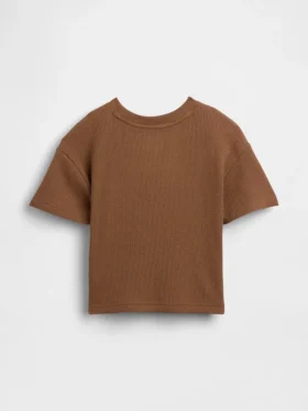 T-shirt με πλέξη «waffle» για βρέφη & νήπια