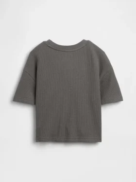T-shirt με πλέξη «waffle» για βρέφη & νήπια