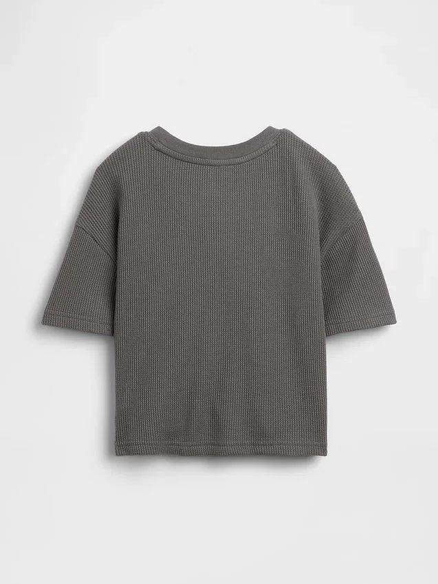 T-shirt με πλέξη «waffle» για βρέφη & νήπια