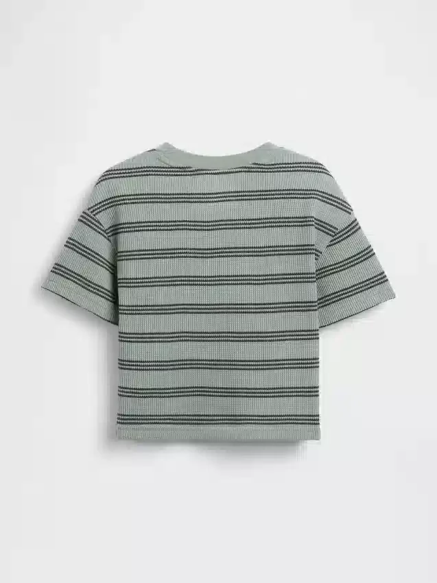 T-shirt με πλέξη «waffle» για βρέφη & νήπια