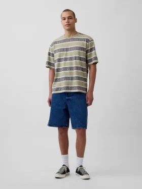 T-shirt με ρίγες Keith Haring σε oversized γραμμή