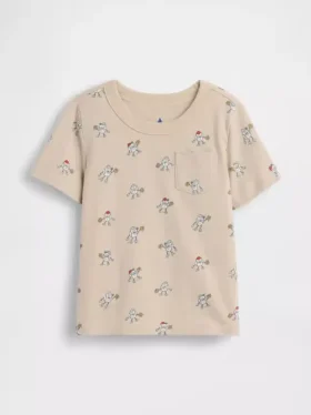 Τ-shirt με τσέπη για βρέφη & νήπια, σε συνδυασμό χρωμάτων