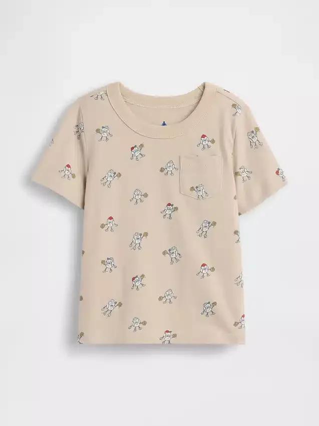 Τ-shirt με τσέπη για βρέφη & νήπια, σε συνδυασμό χρωμάτων