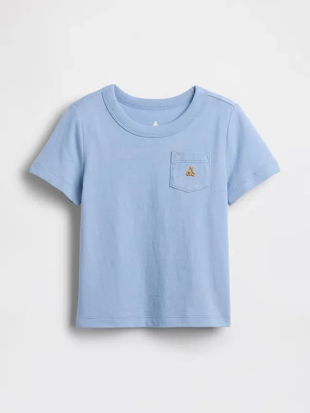 Τ-shirt με τσέπη για βρέφη & νήπια, σε συνδυασμό χρωμάτων