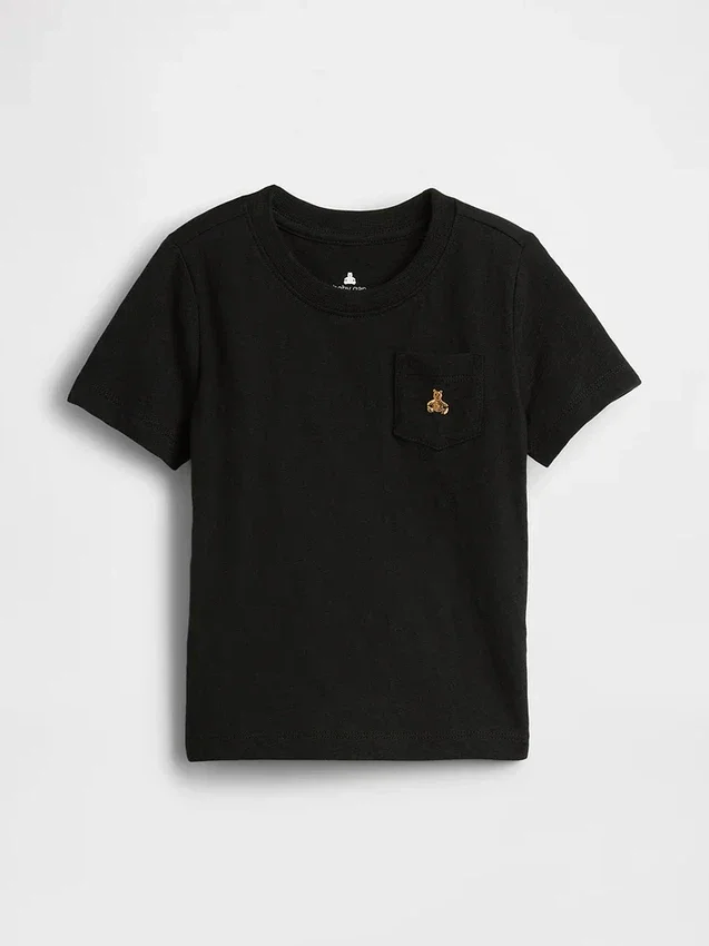 Τ-shirt με τσέπη για βρέφη & νήπια, σε συνδυασμό χρωμάτων