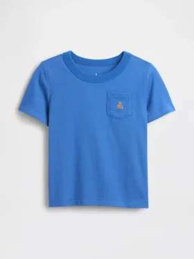Τ-shirt με τσέπη για βρέφη & νήπια, σε συνδυασμό χρωμάτων