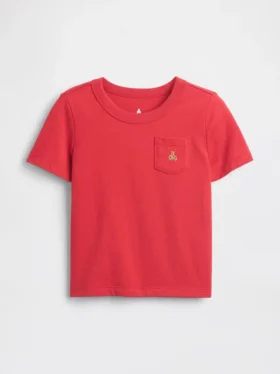 Τ-shirt με τσέπη για βρέφη & νήπια, σε συνδυασμό χρωμάτων