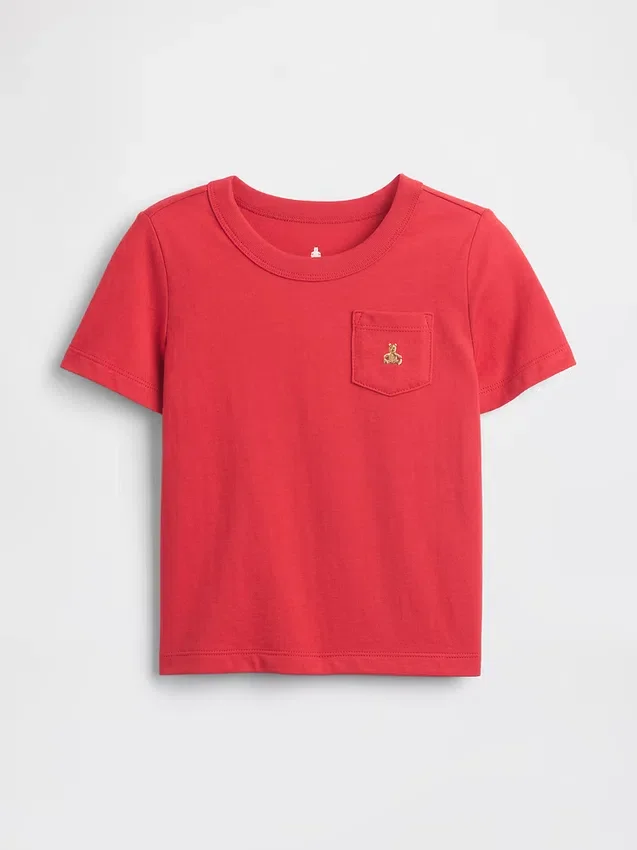 Τ-shirt με τσέπη για βρέφη & νήπια, σε συνδυασμό χρωμάτων