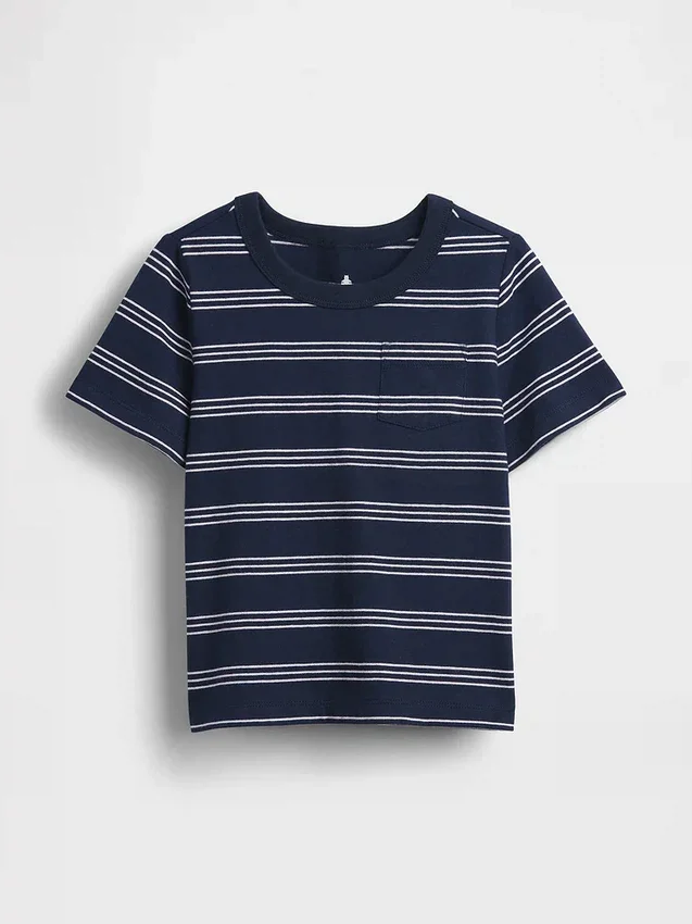 Τ-shirt με τσέπη για βρέφη & νήπια, σε συνδυασμό χρωμάτων