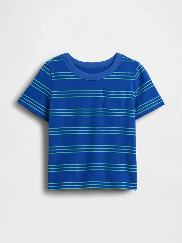 Τ-shirt με τσέπη για βρέφη & νήπια, σε συνδυασμό χρωμάτων