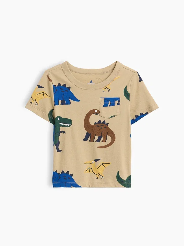 Τ-shirt με τσέπη για βρέφη & νήπια, σε συνδυασμό χρωμάτων