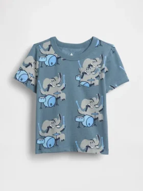 Τ-shirt με τσέπη για βρέφη & νήπια, σε συνδυασμό χρωμάτων