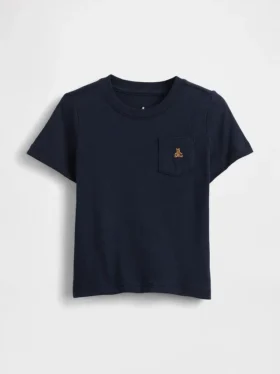 Τ-shirt με τσέπη για βρέφη & νήπια, σε συνδυασμό χρωμάτων