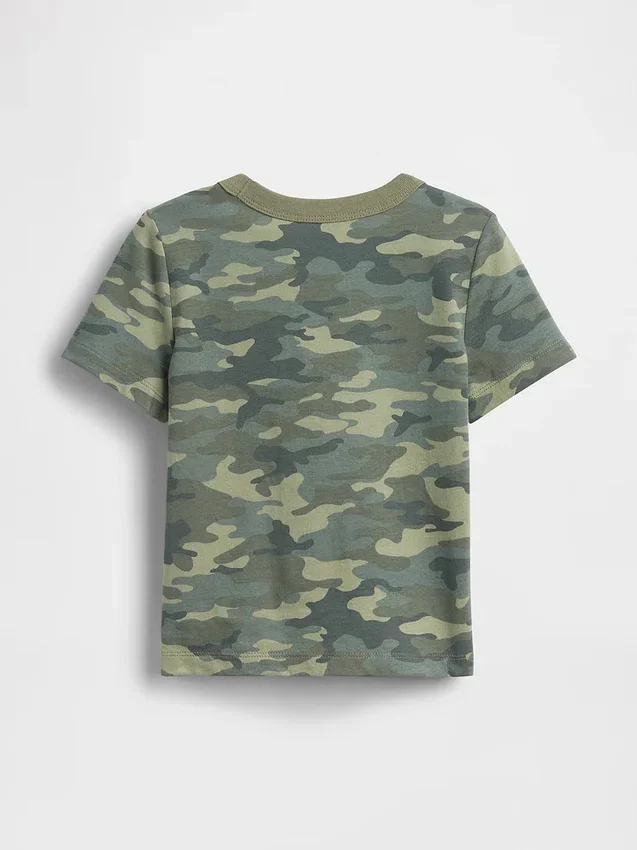 Τ-shirt με τσέπη για βρέφη & νήπια, σε συνδυασμό χρωμάτων