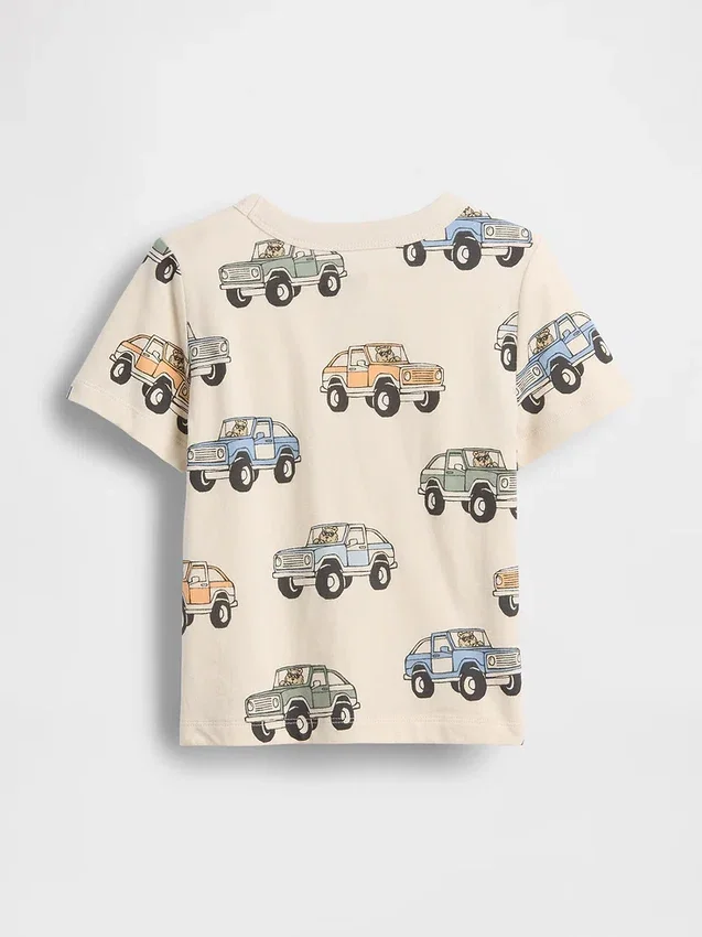 Τ-shirt με τσέπη για βρέφη & νήπια, σε συνδυασμό χρωμάτων