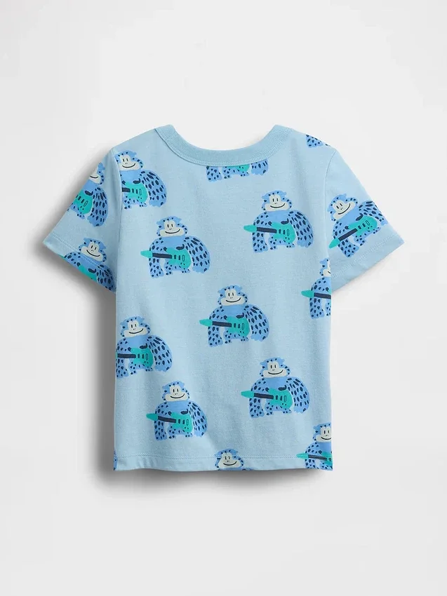 Τ-shirt με τσέπη για βρέφη & νήπια, σε συνδυασμό χρωμάτων