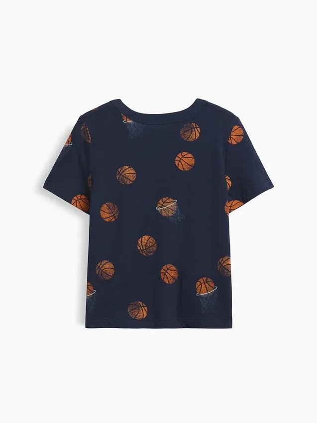 Τ-shirt με τσέπη για βρέφη & νήπια, σε συνδυασμό χρωμάτων