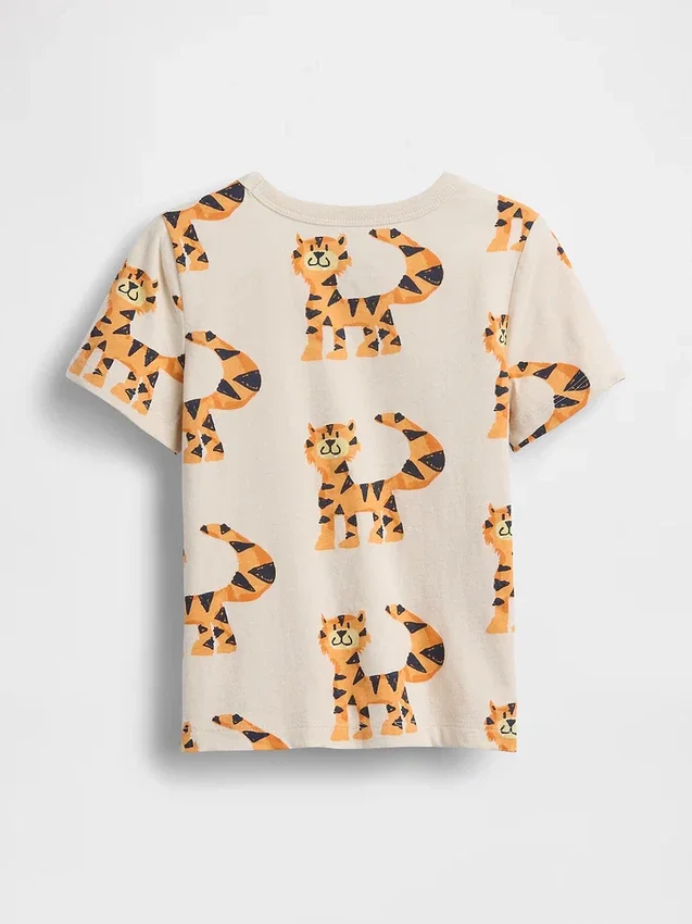 Τ-shirt με τσέπη για βρέφη & νήπια, σε συνδυασμό χρωμάτων